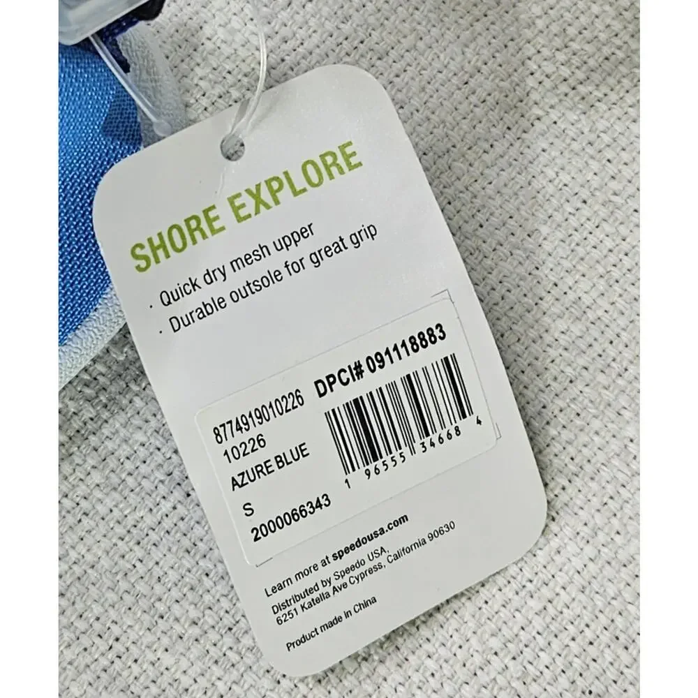 New Speedo Boy’s Shore Explorer Water Shoes Size S (5-6) Water Sandal Blue